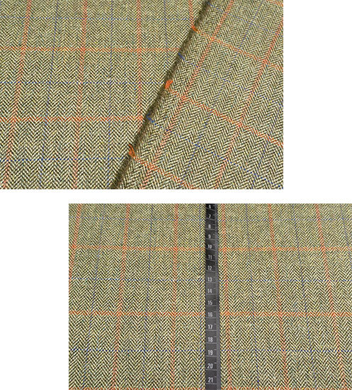 イタリア 輸入生地 【BRB】 ウール・シルク ツイード 10cm単位 生地・布(1441m)