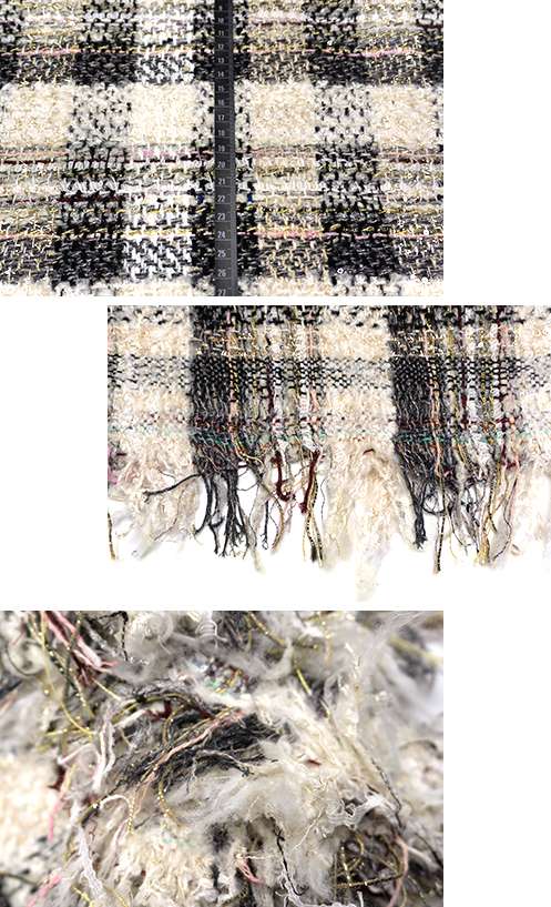 フランス 輸入生地 【LESAGE/ルサージュ】 コットン・ブレンド ファンシーツイード 10cm単位 生地・布(3770mr)