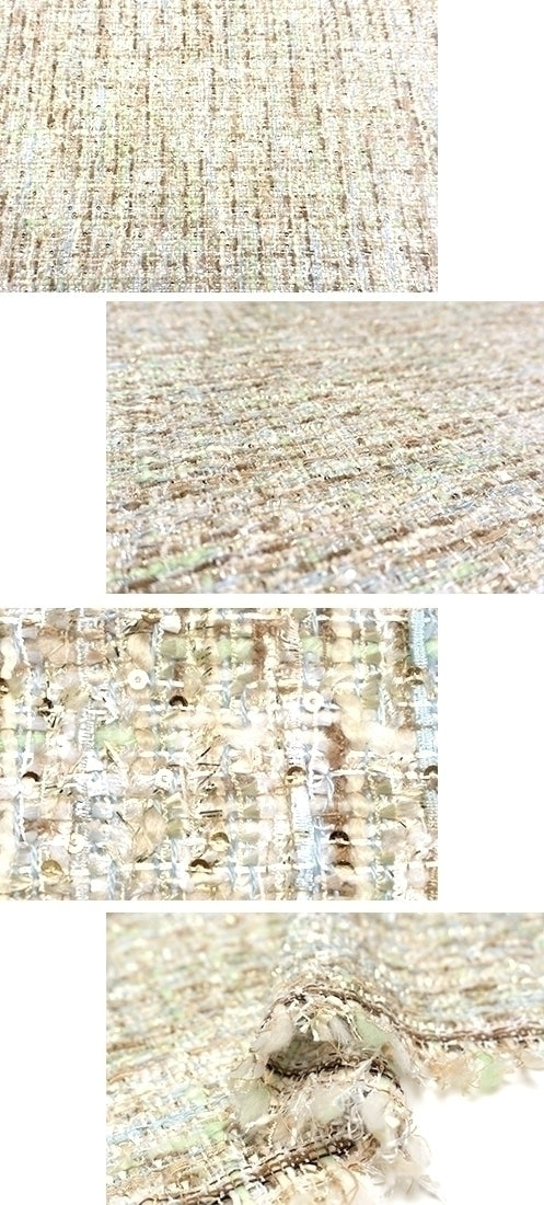 WISE NATIONS/ ワイズ・ネーションズ ARIA シャネルツイード ウール・ブレンド ファンシーツイード 10cm単位(NW103)