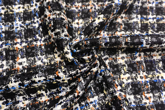 輸入生地 ツイード 【WISE NATIONS/ワイズ・ネーションズ】 OPERA シャネルツイード シンセ素材 ファンシーツイード 10cm単位 生地・布(nw335tv)