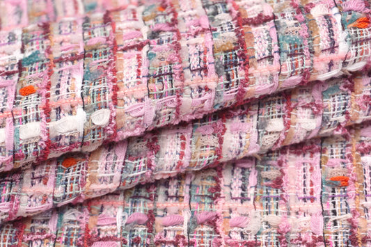 WISE NATIONS/ワイズ・ネーションズ OPERA シャネルツイード シンセ素材 ファンシーツイード 10cm単位(nw342)