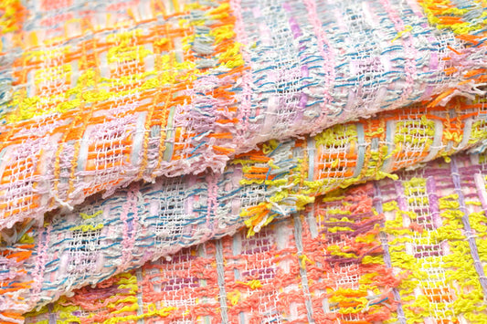 WISE NATIONS/ワイズ・ネーションズ OPERA シャネルツイード シンセ素材 ファンシーツイード 10cm単位(nw343)