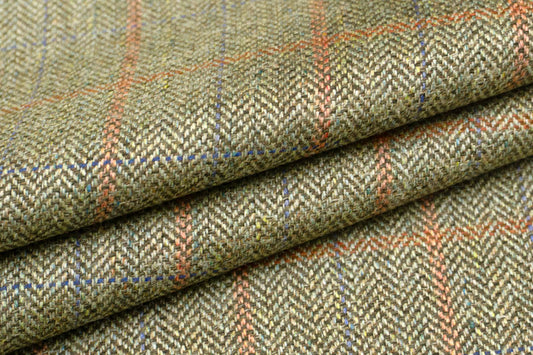イタリア 輸入生地 【BRB】 ウール・シルク ツイード 10cm単位 生地・布(1441m)