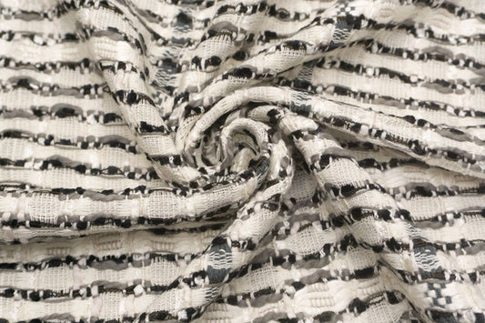 イギリス 輸入生地 ツイード【LINTON EXCLUSIVE LINE/リントン・エクスクルーシブ・ライン】シルク・コットン・ブレンドファンシーツイード生地10cm単位 生地・布(ex617)