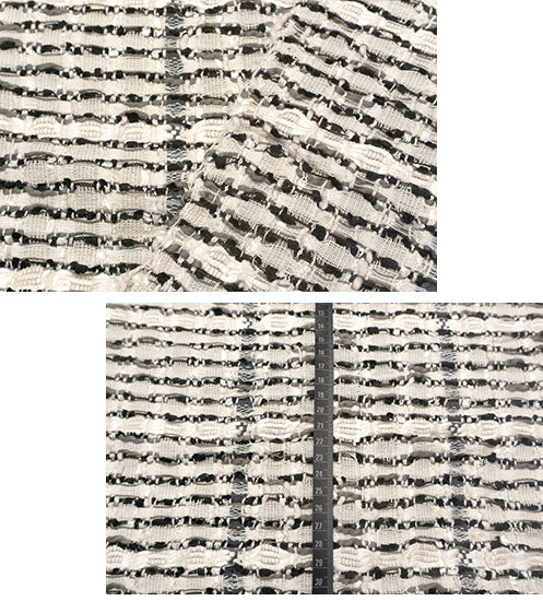 イギリス 輸入生地 ツイード【LINTON EXCLUSIVE LINE/リントン・エクスクルーシブ・ライン】シルク・コットン・ブレンドファンシーツイード生地10cm単位 生地・布(ex617)