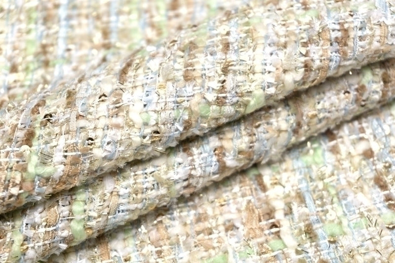 WISE NATIONS/ ワイズ・ネーションズ ARIA シャネルツイード ウール・ブレンド ファンシーツイード 10cm単位(NW103)