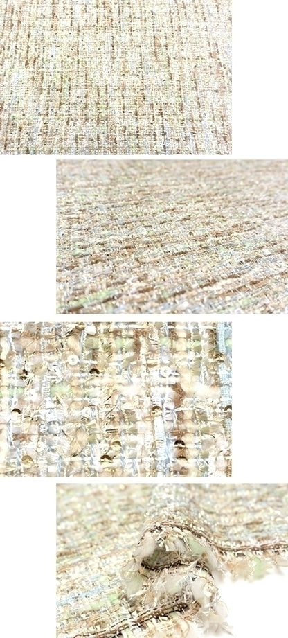 WISE NATIONS/ ワイズ・ネーションズ ARIA シャネルツイード ウール・ブレンド ファンシーツイード 10cm単位(NW103)