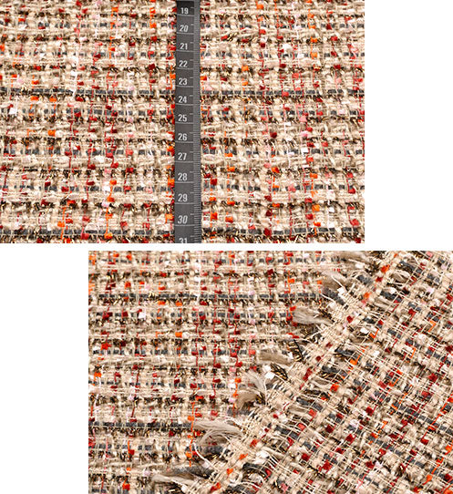 WISE NATIONS/ワイズ・ネーションズ OPERA シャネルツイード ポリエステル・コットン ファンシーツイード 10cm単位(nw241)