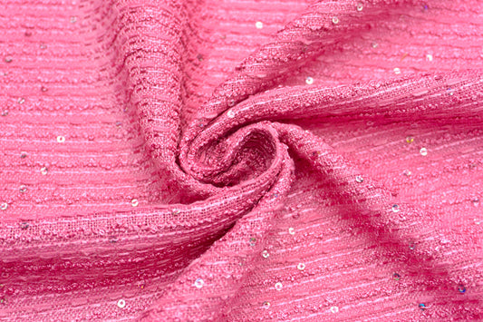 輸入生地 ツイード 【WISE NATIONS/ワイズ・ネーションズ】 ARIA シャネルツイード シンセ素材 ファンシーツイード 10cm単位 生地・布(nw318tv)