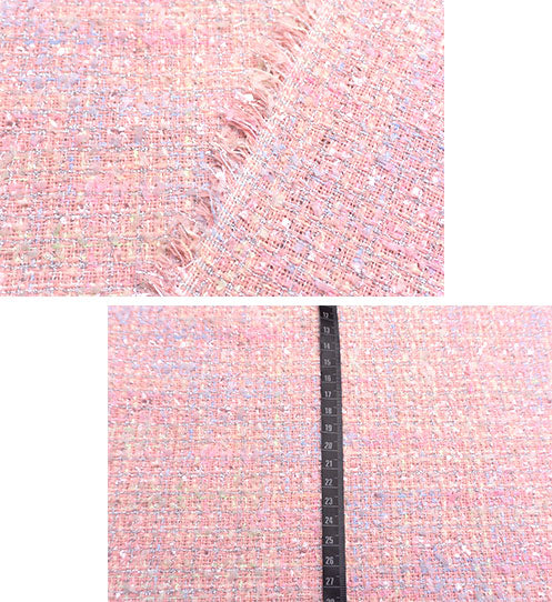 輸入生地 ツイード 【WISE NATIONS/ワイズ・ネーションズ】 ARIA シャネルツイード シンセ素材 ファンシーツイード 10cm単位 生地・布(nw321tv)