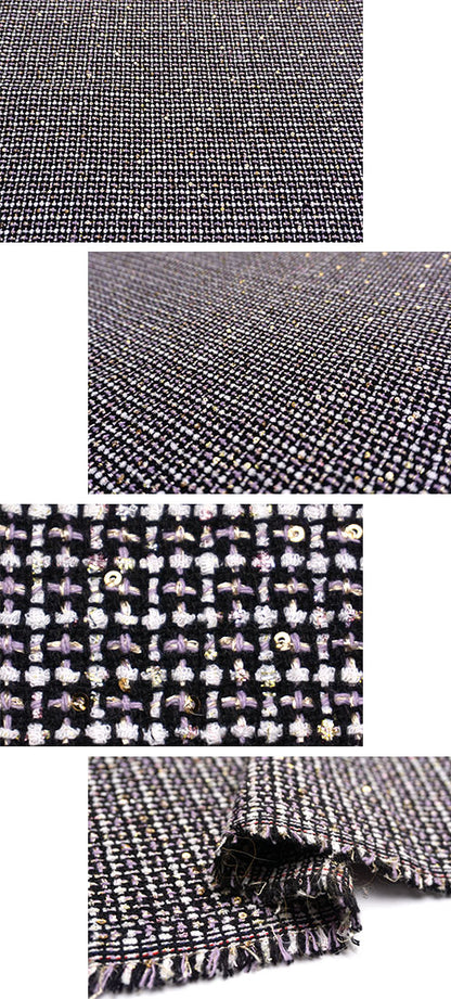 輸入生地 ツイード 【WISE NATIONS/ワイズ・ネーションズ】 ARIA シャネルツイード ポリエステル・ウール ファンシーツイード 10cm単位 生地・布(nw322tv)