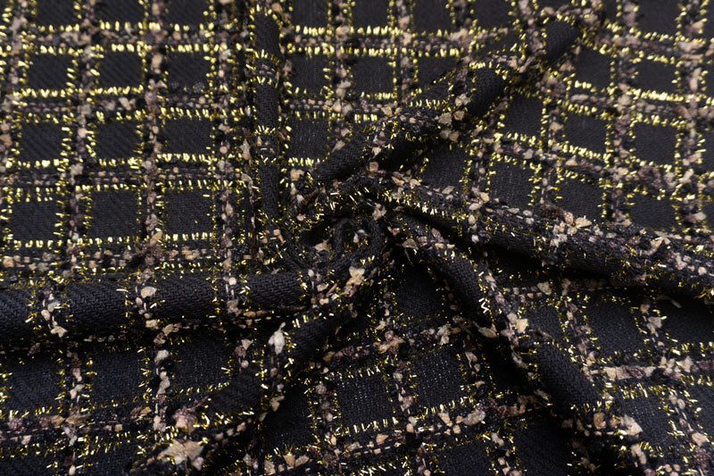 輸入生地 ツイード 【WISE NATIONS/ワイズ・ネーションズ】 ARIA シャネルツイード シンセ・ブレンド ファンシーツイード 10cm単位 生地・布(nw325tv)