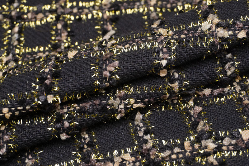 輸入生地 ツイード 【WISE NATIONS/ワイズ・ネーションズ】 ARIA シャネルツイード シンセ・ブレンド ファンシーツイード 10cm単位 生地・布(nw325tv)