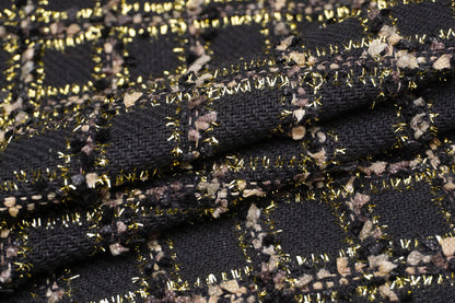 輸入生地 ツイード 【WISE NATIONS/ワイズ・ネーションズ】 ARIA シャネルツイード シンセ・ブレンド ファンシーツイード 10cm単位 生地・布(nw325tv)