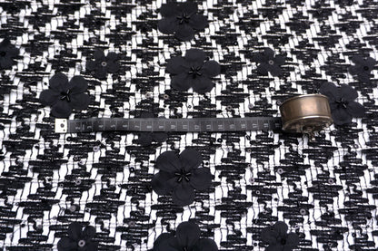 輸入生地 ツイード 【WISE NATIONS/ワイズ・ネーションズ】 OPERA シャネルツイード シンセ素材 エンブロイダリー調ファンシーツイード 10cm単位 生地・布(nw330tv)