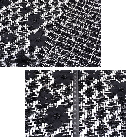 輸入生地 ツイード 【WISE NATIONS/ワイズ・ネーションズ】 OPERA シャネルツイード シンセ素材 エンブロイダリー調ファンシーツイード 10cm単位 生地・布(nw330tv)