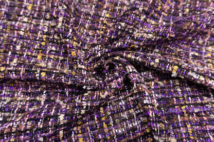 輸入生地 ツイード 【WISE NATIONS/ワイズ・ネーションズ】 OPERA シャネルツイード シンセ素材 ファンシーツイード 10cm単位 生地・布(nw338tv)