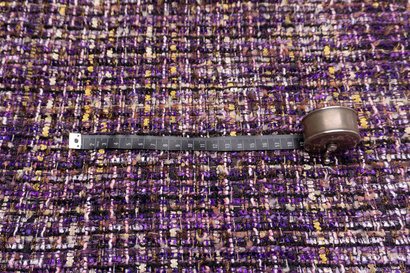 輸入生地 ツイード 【WISE NATIONS/ワイズ・ネーションズ】 OPERA シャネルツイード シンセ素材 ファンシーツイード 10cm単位 生地・布(nw338tv)