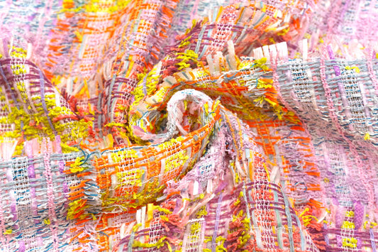 WISE NATIONS/ワイズ・ネーションズ OPERA シャネルツイード シンセ素材 ファンシーツイード 10cm単位(nw343)